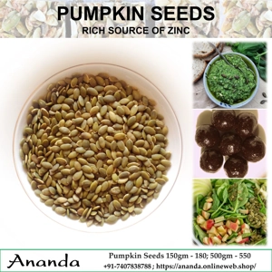 Organic Pumpkin Seeds 150gm