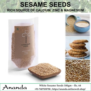 Organic White Sesame seeds 100gm