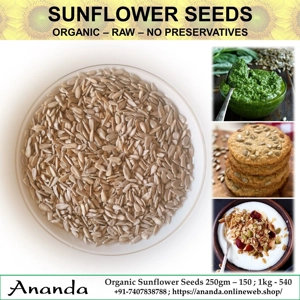 Organic Sunflower seeds 250gm
