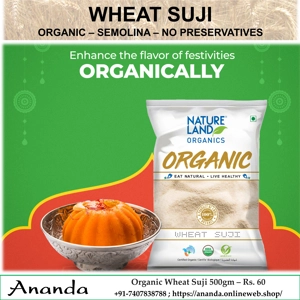 Organic Wheat Suji 500gm