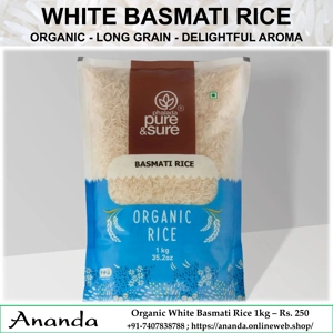 Organic White Basmati Rice 1kg