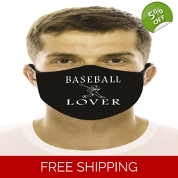 Baseball Lover Face Masks Cotton Washable Social Distancin..