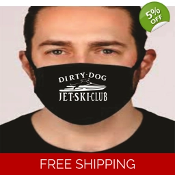Jet Ski Dirty Dog Black Face Mask Cotton Social Distancing..