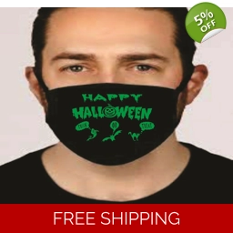Halloween Glow n Dark Face Mask Cotton Washeable Social Di..