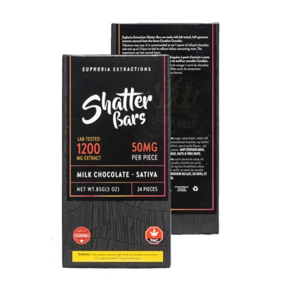 SHATTER BARS (Indica) Milk Chocolate 1200mg