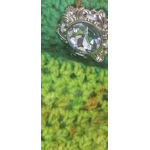 Ebuuks Green and Brown Flecked Variegated Hat and Eggshell Scarf Set with Daisy Fleece Lining Ebuuks Green and Brown Flecked Variegated Hat and Eggshell Scarf Set with Daisy Fleece Lining