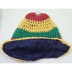 Ebuuks Red Yellow Green Variegated Two Hats with Satin and Fleece Lining Ebuuks Red Yellow Green Variegated Two Hats with Satin and Fleece Lining