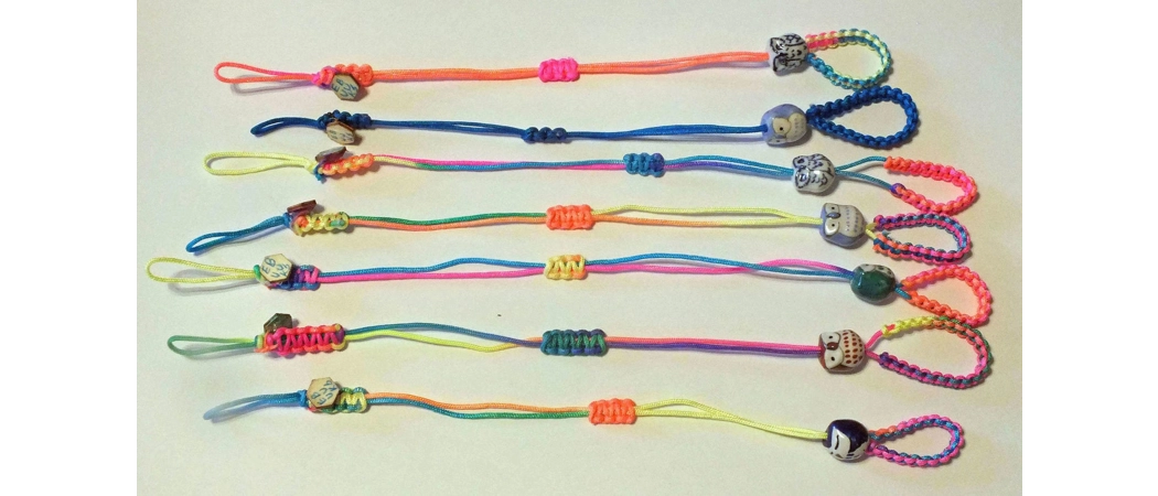1.5mm Nylon Adjustable Wrist Strap with Owl Bead