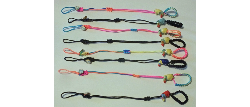 1.5mm Nylon Wrist Strap with Ceramic Bird Bead 