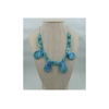 Blue Natural Shell and Bead Necklace