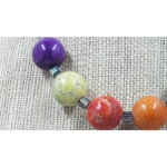 Multicolored Round Jasper Stone Necklace Multicolored Round Jasper Stone Necklace