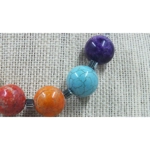 Multicolored Round Jasper Stone Necklace Multicolored Round Jasper Stone Necklace