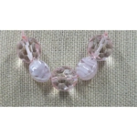 Ebuuks Faceted Cut Pink Round Glass Bead Necklace Ebuuks Faceted Cut Pink Round Glass Bead Necklace