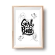 Girl Boss Quote Instant Wall Art Print