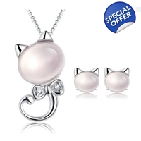 Bow Tie Kitty 925 Sterling Silver..