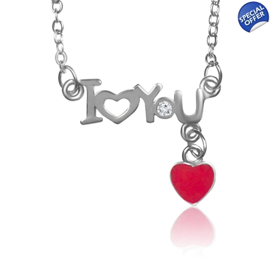 I Love You 925 Sterling Silver Necklace