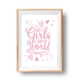 Girl Power Quote Instant Wall Art Print