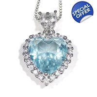 925 Sterling Silver Aqua and Cubi..