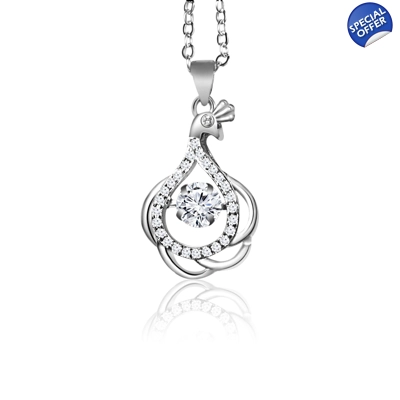 Phoenix 925 Sterling Silver Necklace with Cubic Circonia