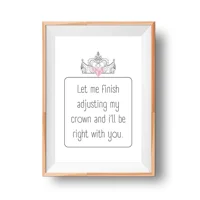 Queen Crown Quote Instant Wall Ar..