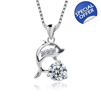 Playful Dolphin 925 sterling Silv..