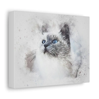 Watercolour Cat Instant Wall Art ..