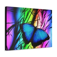 Neon Butterfly Abstract Instant W..