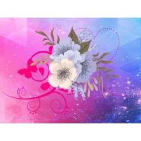 Abstract wall art ONE OFF bouquet..