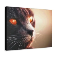 Glow Fibre Cat Instant Wall Art P..