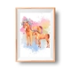 Horse and Calf Children's Instant Wall Art print