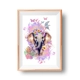 Flower Splash Elephant Instant Wall Art Print