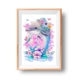 Flower Splash Dolphin Instant Wall Art Print
