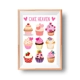 Cake Lover Instant Wall Art Quote Print