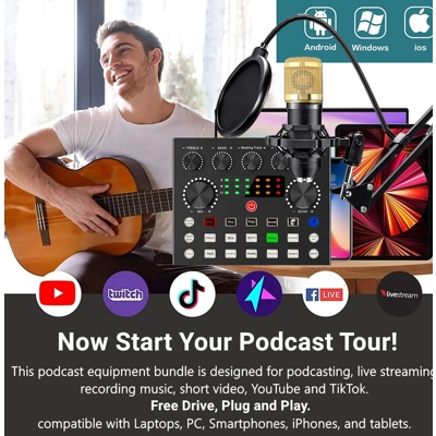 Podcast Equipment Bundle, BM-800