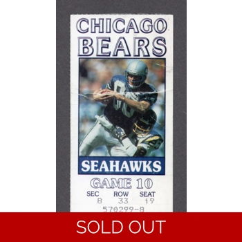 Walter Payton LAST TD #125 HOF 1987 Bears Seahaw..