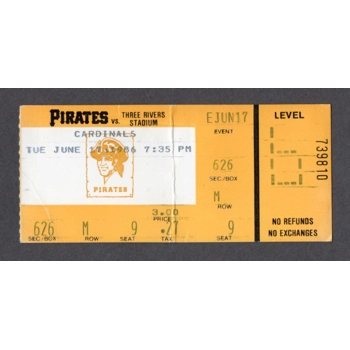 Barry Bonds HIT 21 ROOKIE Pittsburgh Pirates vs ..