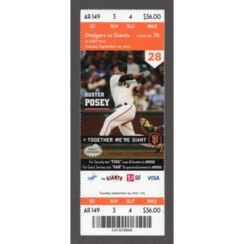 Buster Posey 500th HIT - 2013-09-24 San Francisc..