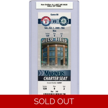 Ken Griffey Jr HR #630 LAST HOME RUN 2009 Marine..