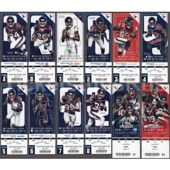 2018 NFL HOUSTON TEXANS Season Ticket Stubs - Fu..