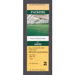1986 NFL 49ers @ PACKER.. 1986 NFL 49ers @ PACKER..