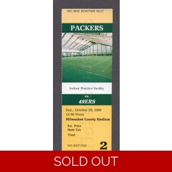 1986 NFL 49ers @ PACKER..