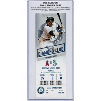 Dee Strange Gordon 300th STOLEN BASE 2018 Marine..