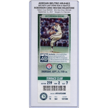 Adrian Beltre HR#462 TIES CANSECO 2017 Mariners ..