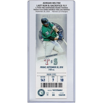 Adrian Beltre LAST RUN & SACRIFICE FLY 2018 Mari..