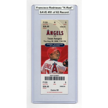 FRANCISCO RODRIGUEZ SAVE#51 of 62 MLB RECORD Ang..