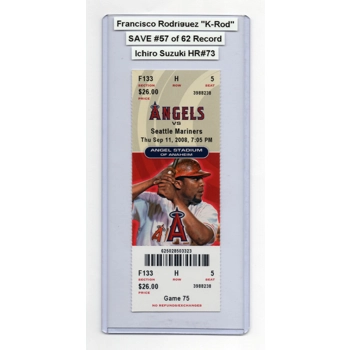 FRANCISCO RODRIGUEZ SAVE#57 of 62 RECORD Angels ..