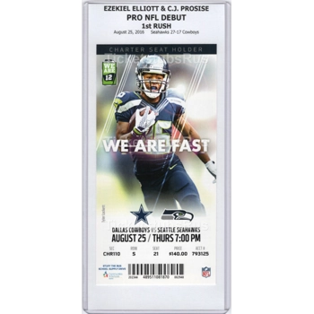 Ezekiel Elliott PRO NFL DEBUT 2016 Seahawks Cowb..