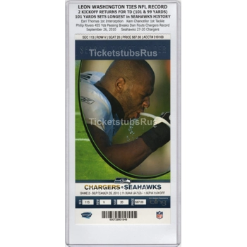 Leon Washington NFL RECORD 2 TD RETURNS 9/26/201..