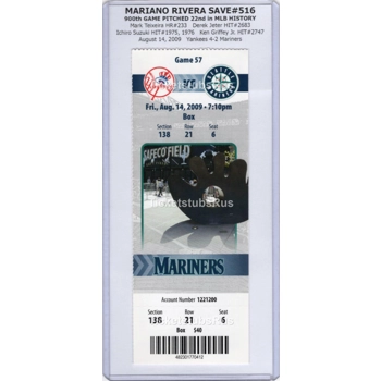 Mariano Rivera 900 GAMES PITCHED SAVE#516 Yankee..