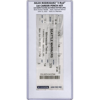 Julio Rodriguez 1st PINCH HIT ROOKIE 6/13/2022 M..